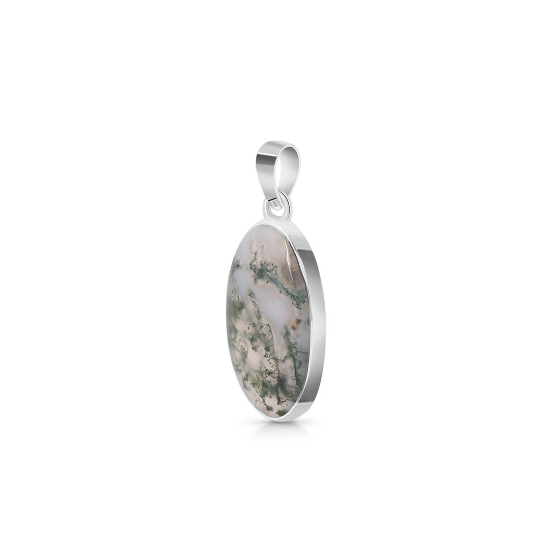 Premium Moss Agate Pendant - MOA-P-27 | Sagacia Jewelry