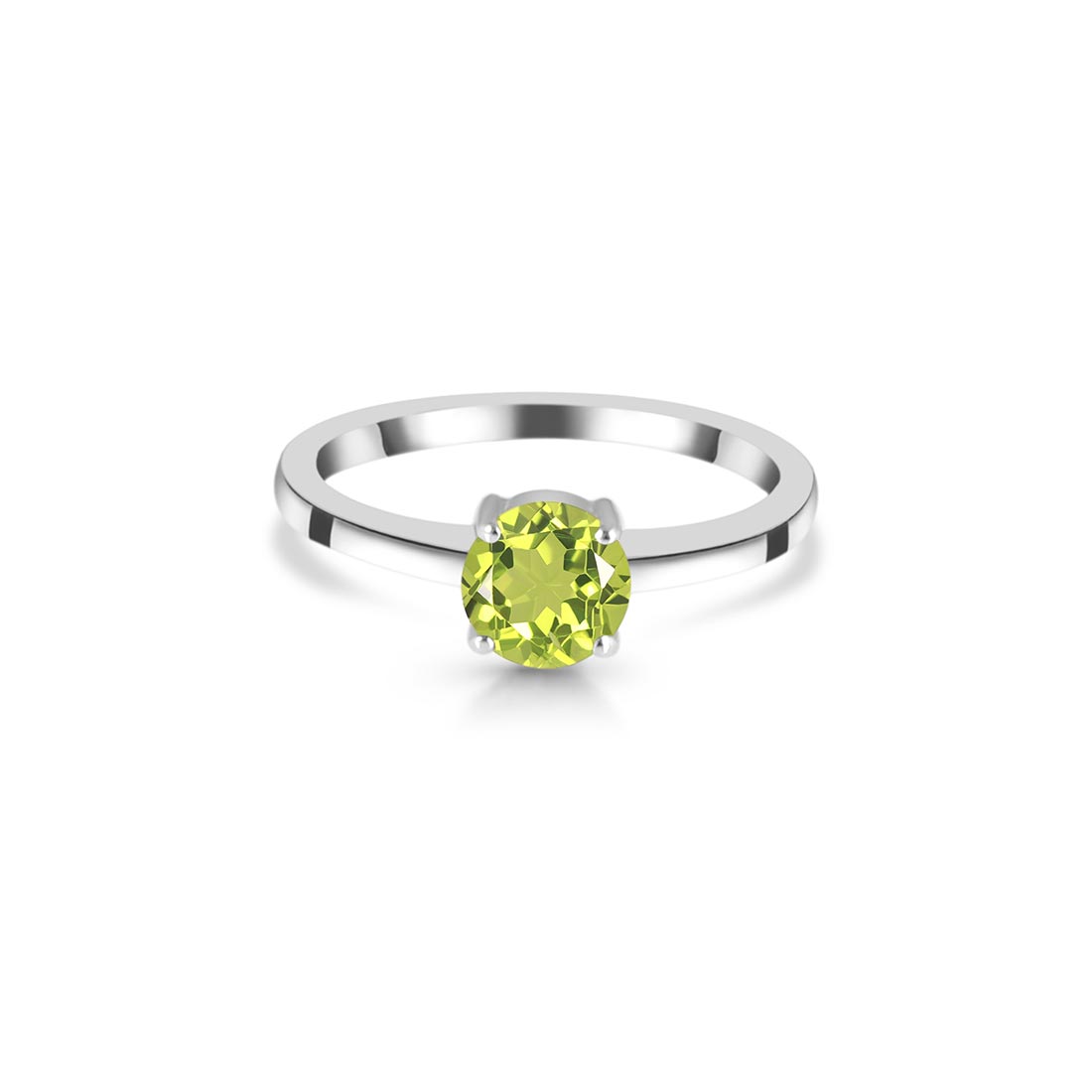 Premium Peridot Ring - Elegant Sterling Silver Jewelry (PER-SR-236)