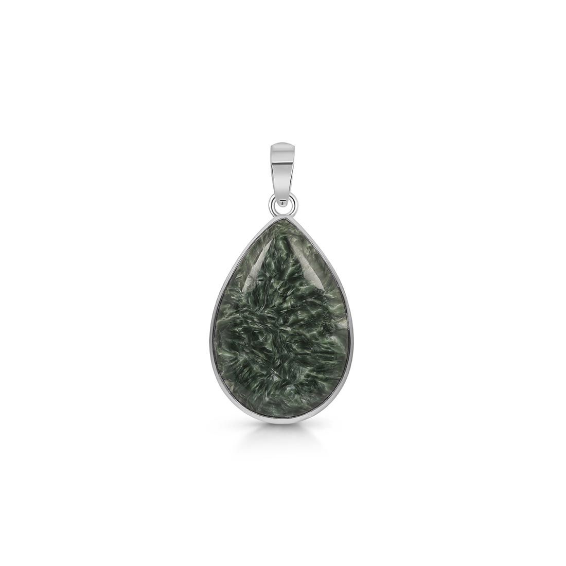 Premium Seraphinite Pendant - Embrace Elegance (SER-P-24)