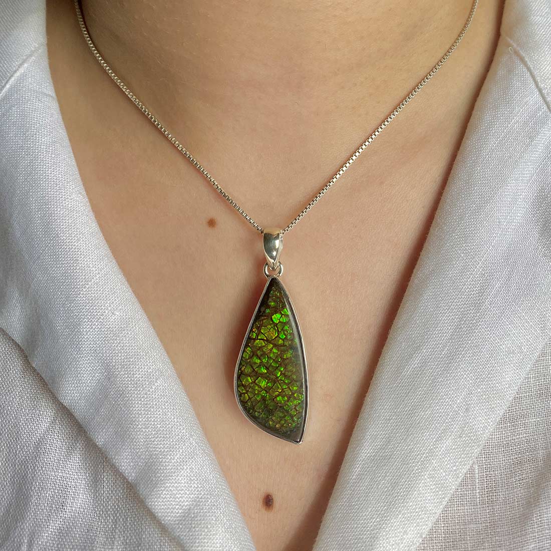 Premium Ammolite Statement Pendant - Elevate Your Style (AML-P-9)