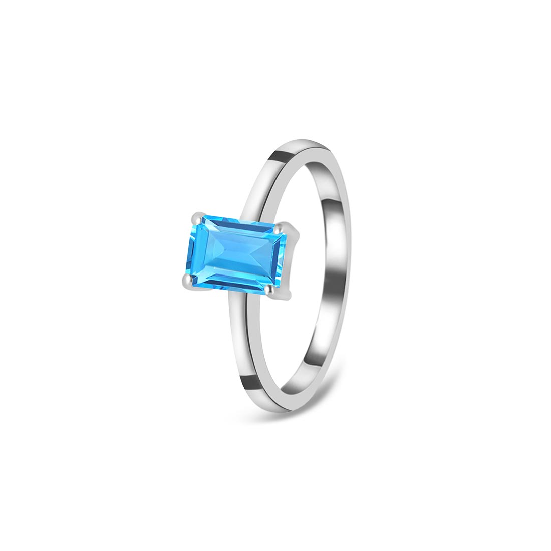 Premium Swiss Blue Topaz Ring - Ultimate Elegance (SBTZ-SR-241)