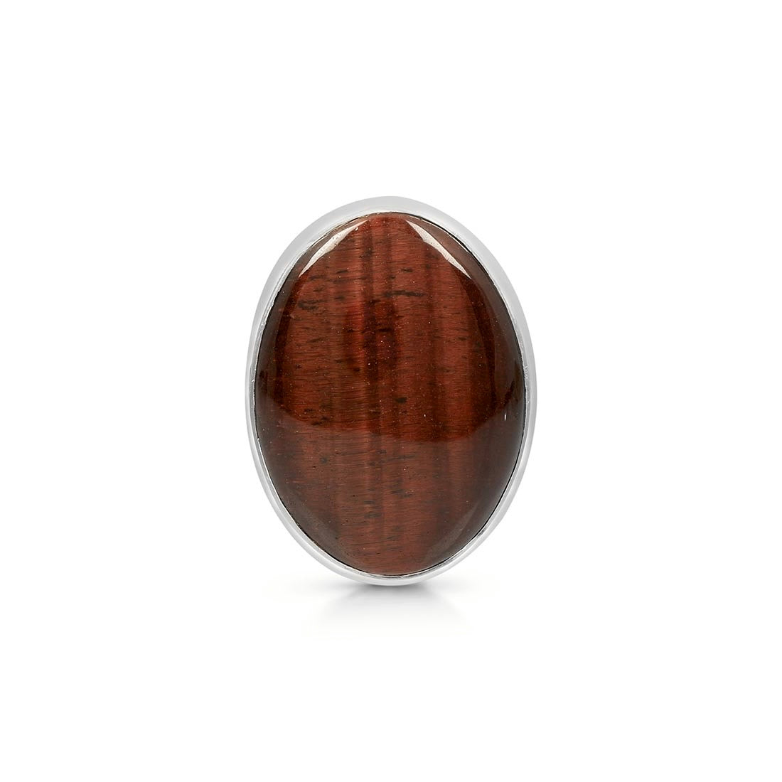 Premium Red Tiger Eye Adjustable Ring - Bold & Authentic (RTE-R-19)