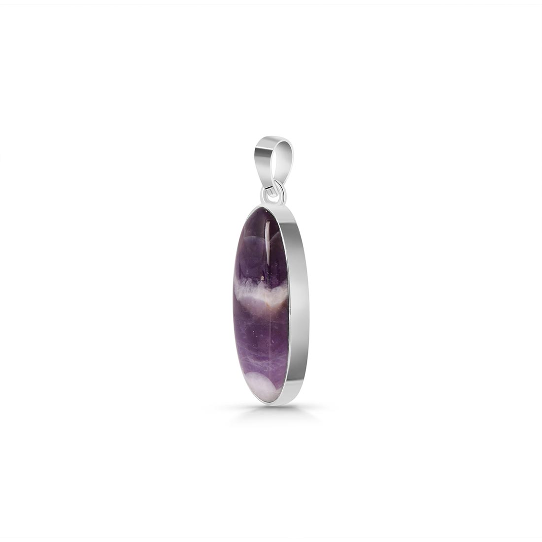 Premium Amethyst Lace Agate Pendant - Elegant Statement Jewelry