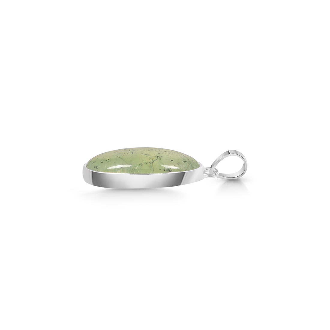 Premium Prehnite Pendant - Elegant Green Statement Jewelry