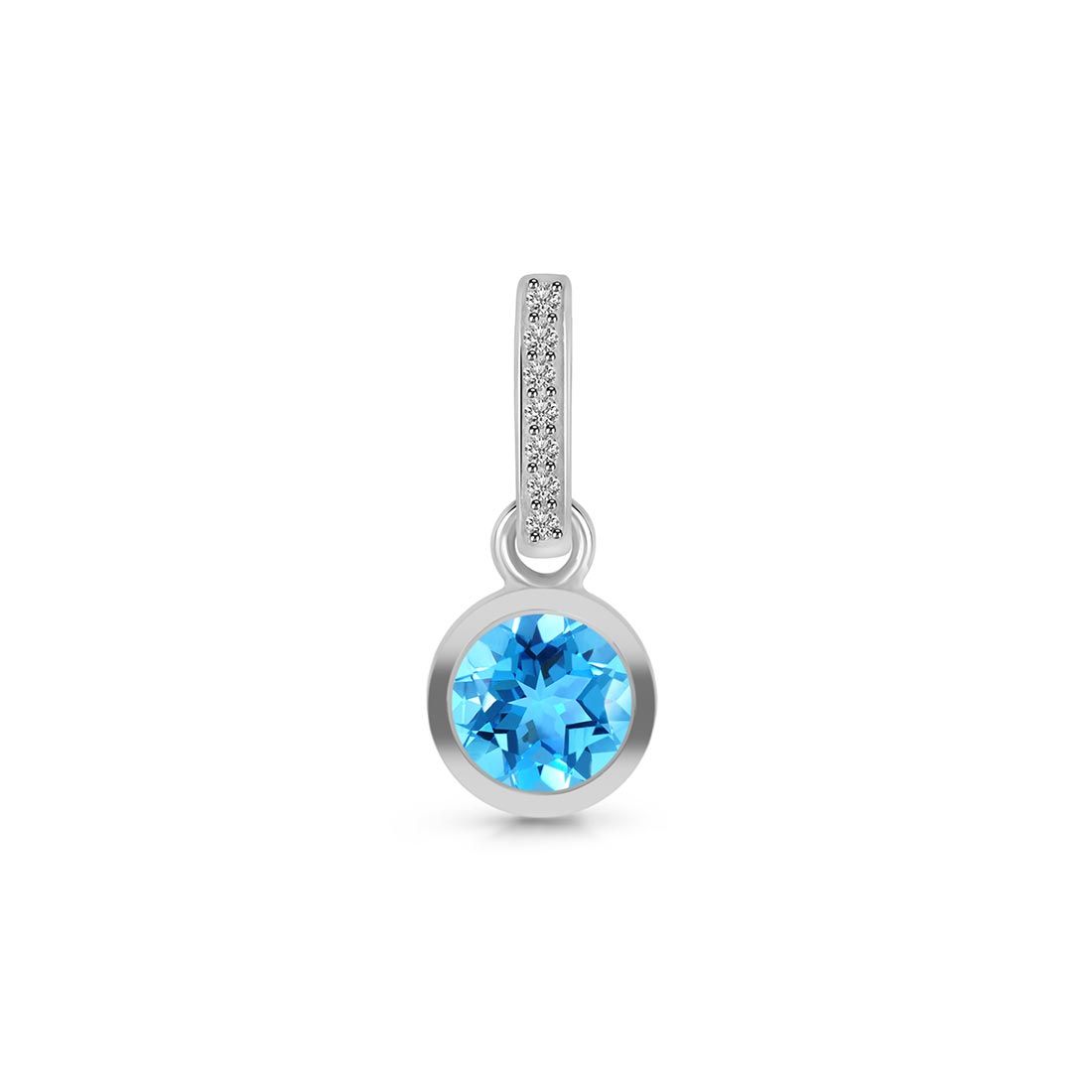 Premium Swiss Blue Topaz Pendant - Elegant & Protective Jewelry