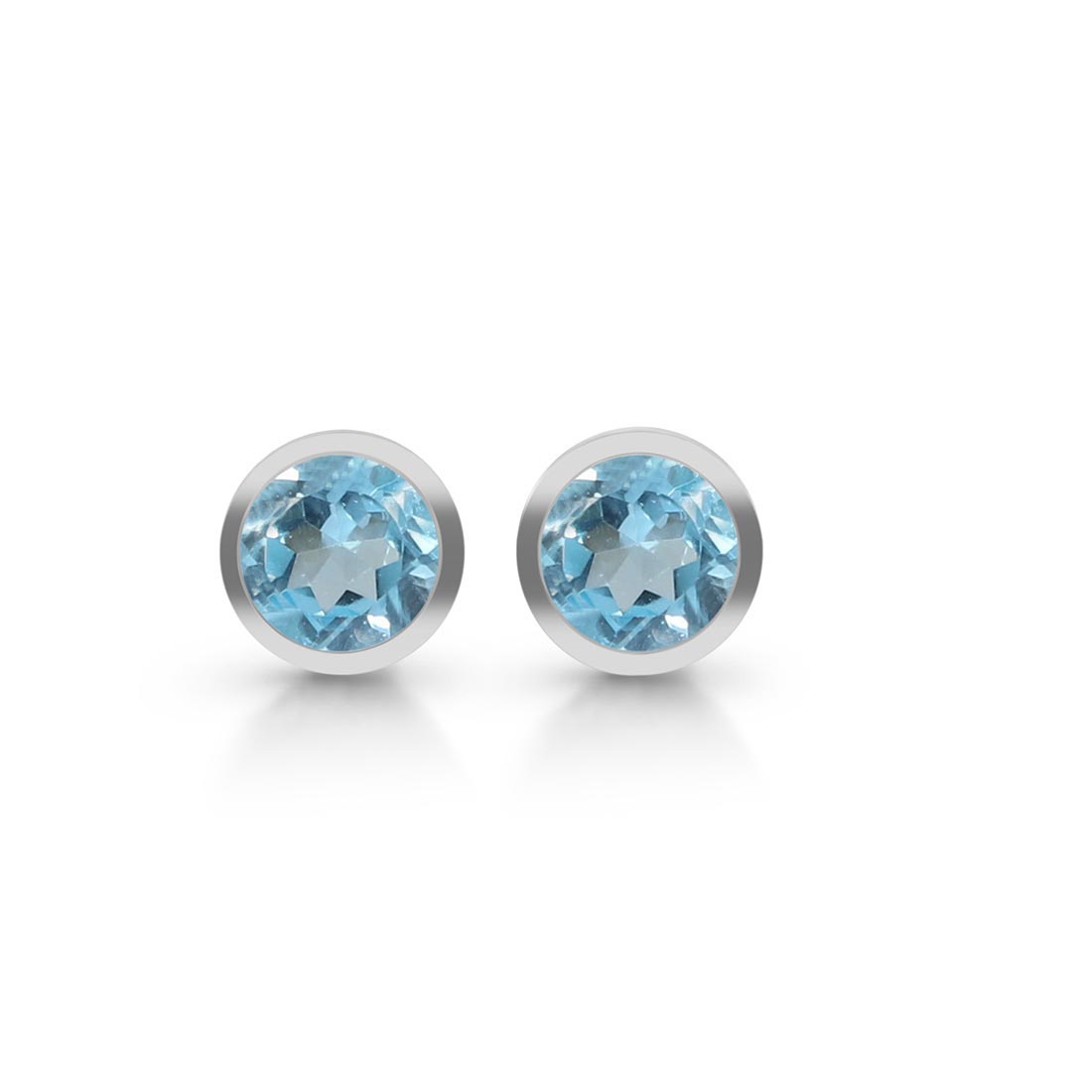 Premium Blue Topaz Stud Earrings - Ultimate Elegance (BTZ-SE-1426)