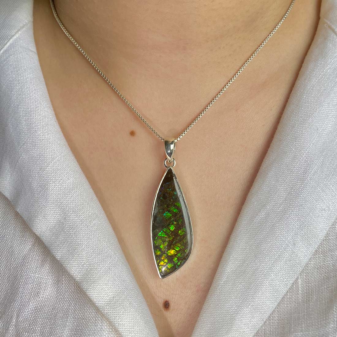 Premium Ammolite Statement Pendant - AML-P-20