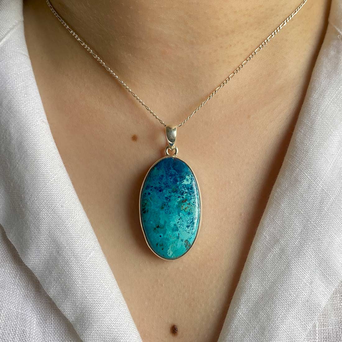 Premium Shattuckite Statement Pendant - STK-P-29