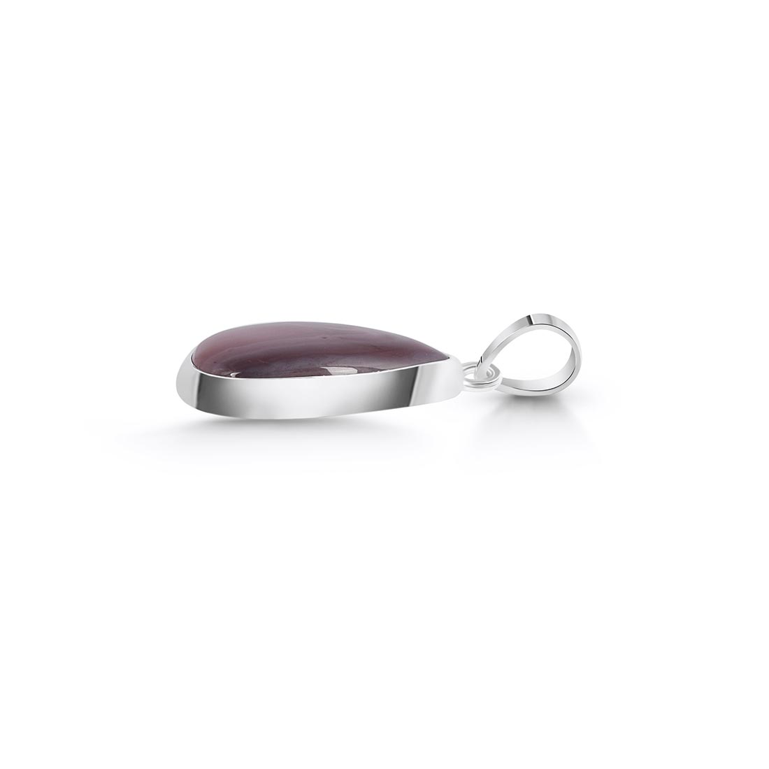 Premium Botswana Agate Pendant - Elegant 925 Sterling Silver Jewelry