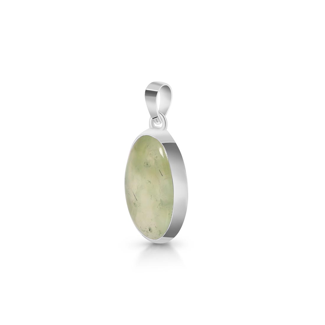 Premium Prehnite Pendant - Elegant Green Statement Piece (PRN-P-15)