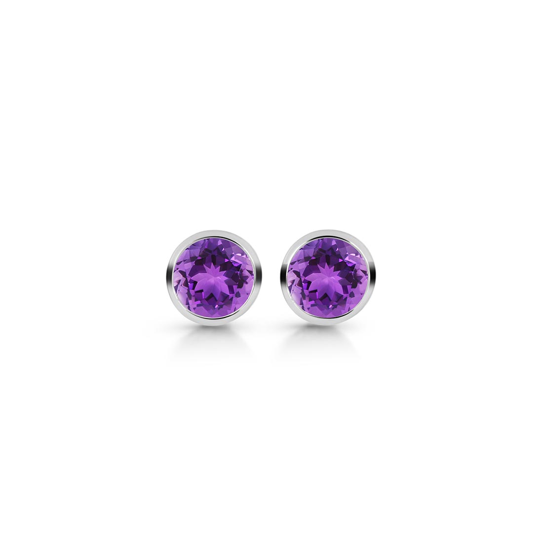 Premium Amethyst Stud Earrings - Timeless Elegance (AMT-SE-1425)