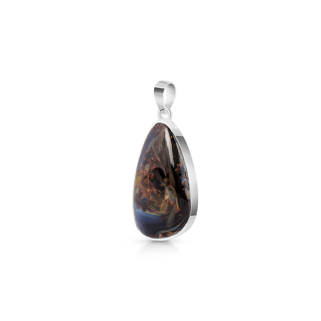 Premium Statement Pietersite Pendant - Elegant Silver Jewelry