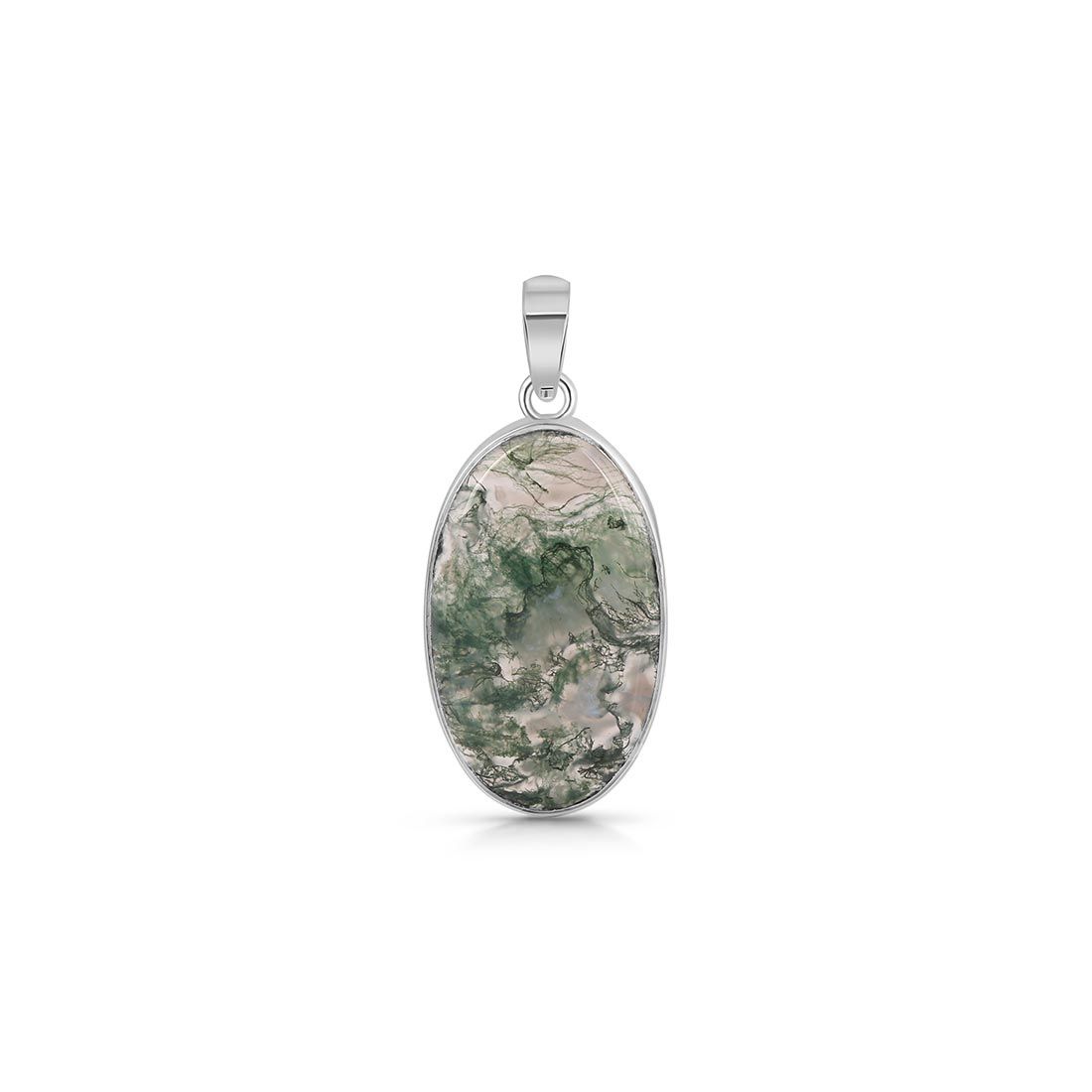 Premium Moss Agate Pendant - Ultimate Elegance (MOA-P-5)