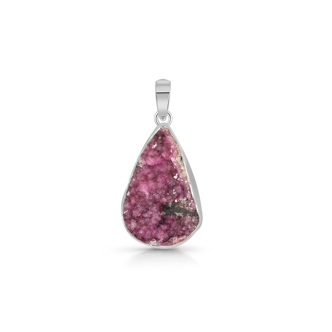 Premium Cobalt Calcite Statement Pendant - Elegant 925 Sterling Silver Jewelry