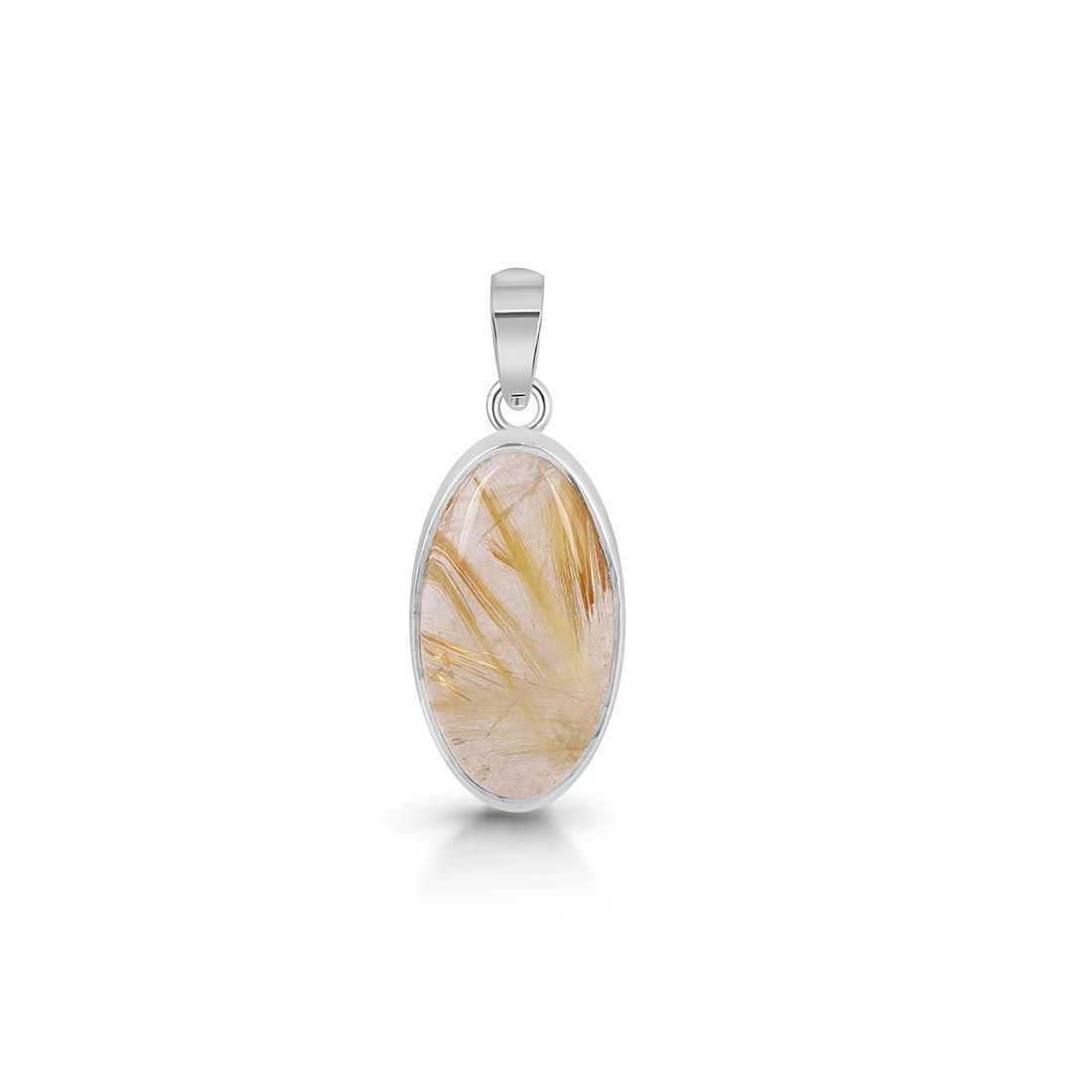 Premium Golden Rutile Pendant - Ultimate Elegance (GDR-P-16)