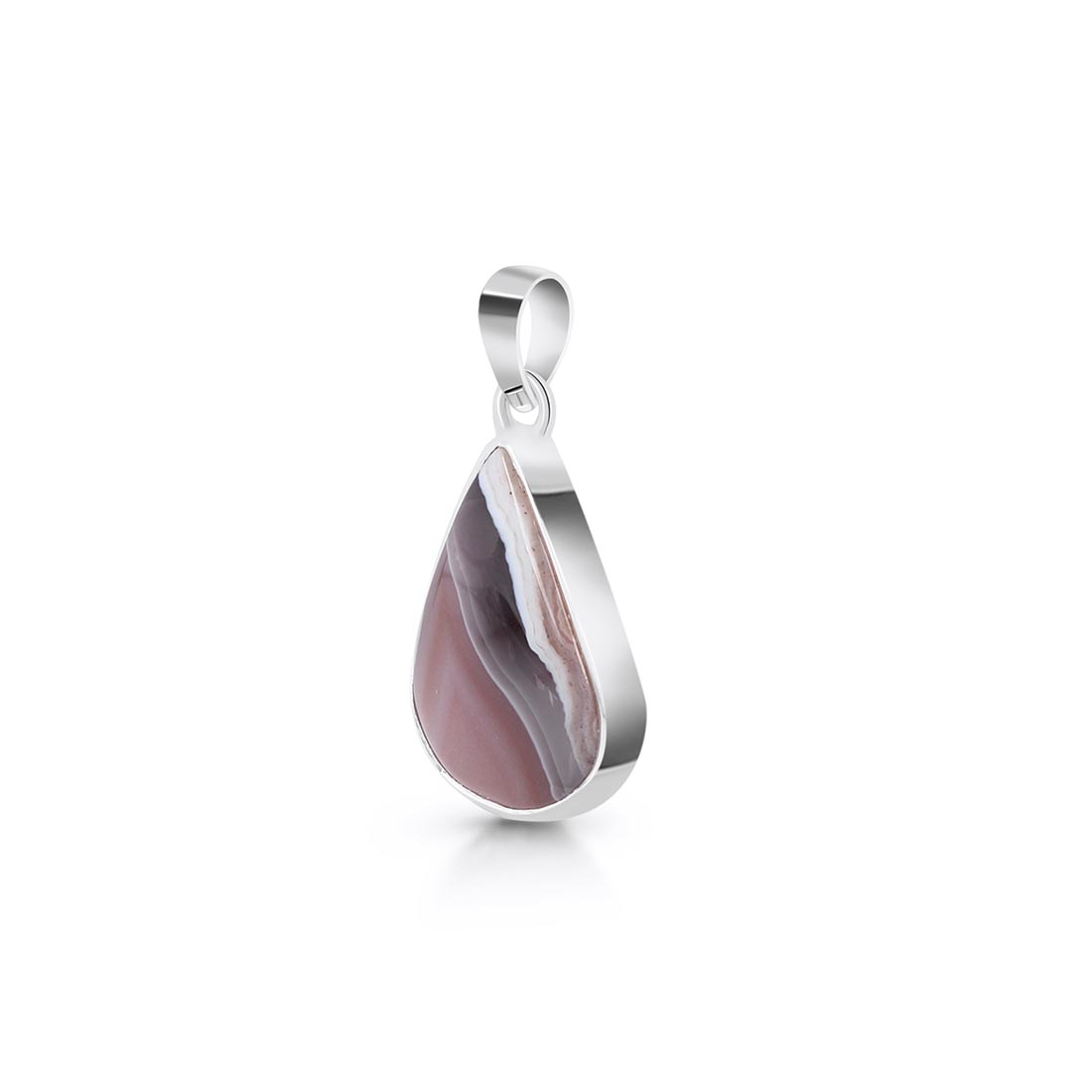 Premium Botswana Agate Pendant - 925 Sterling Silver (RBA-P-23)