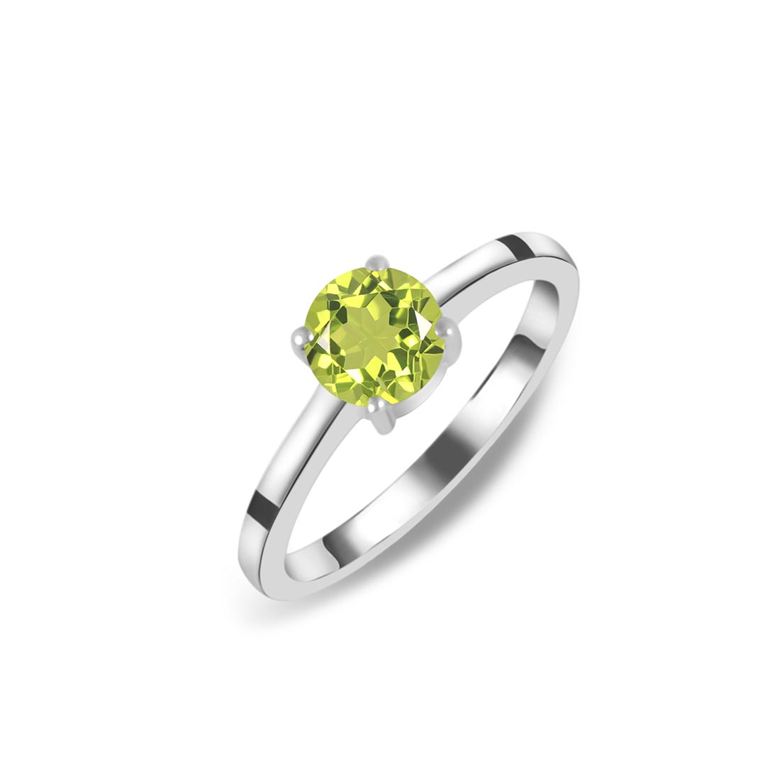 Premium Peridot Ring - Elegant Sterling Silver Jewelry (PER-SR-236)