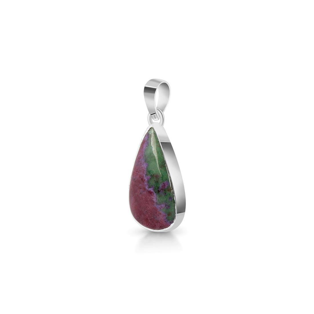 Premium Ruby Zoisite Pendant - Elegant 925 Sterling Silver Jewelry (RZS-P-33)