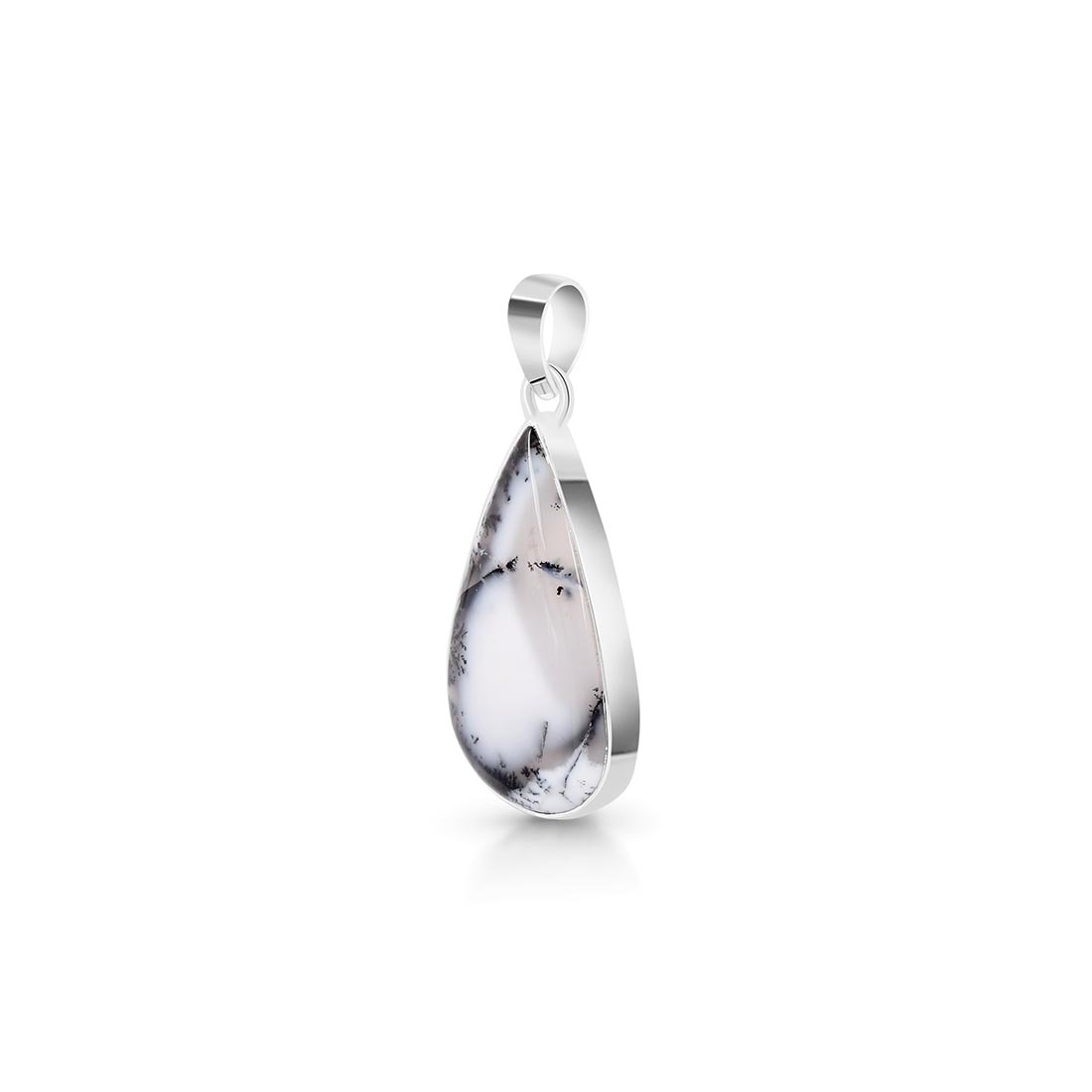 Premium Dendritic Agate Silver Pendant - DDA-P-9