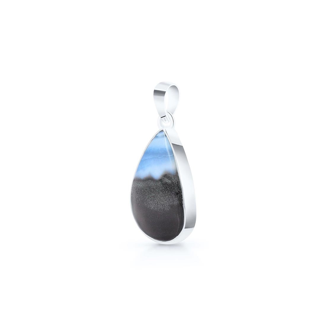 Premium Blue Opal Pendant - Elegant Sterling Silver Jewelry