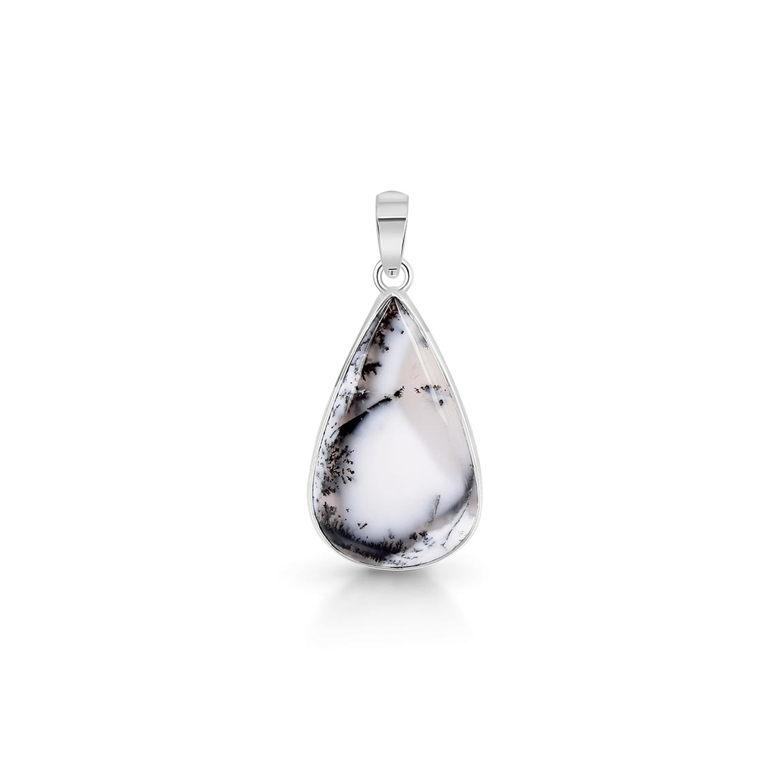 Premium Dendritic Agate Silver Pendant - DDA-P-9