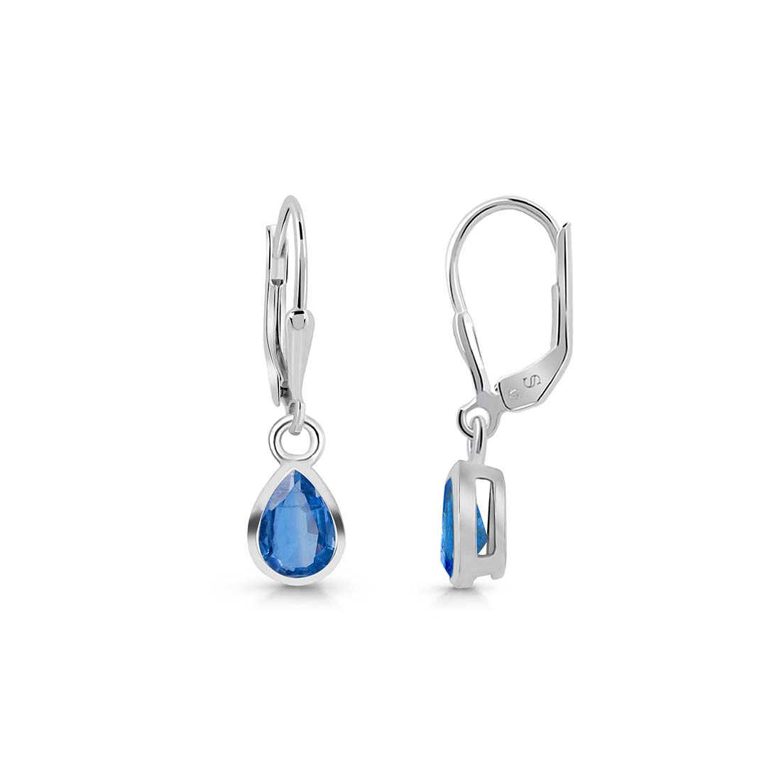 Premium Kyanite Leverback Earrings - Elegant Healing Jewelry (KYN-SE-1317-B)