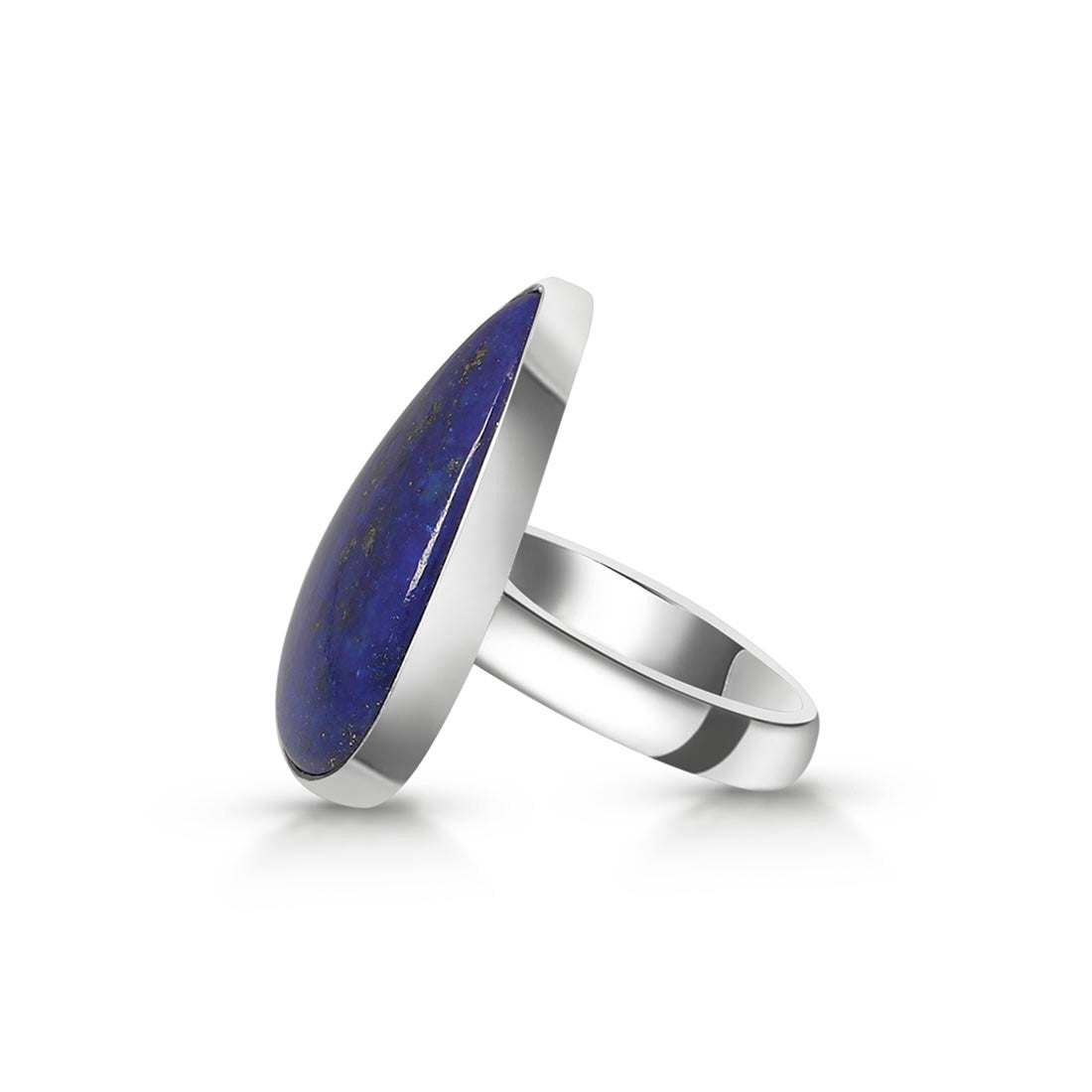 Premium Lapis Adjustable Ring - Elegant Statement Jewelry