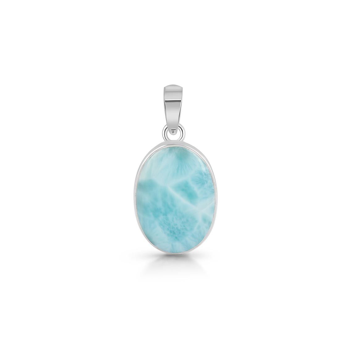 Premium Larimar Healing Pendant - LAR-P-36