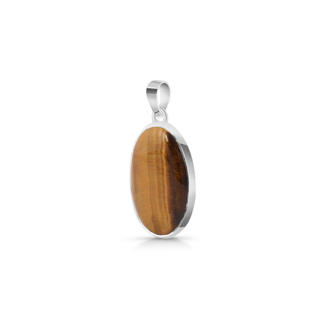 Premium Tiger Eye Pendant - Elegant 925 Sterling Silver Jewelry