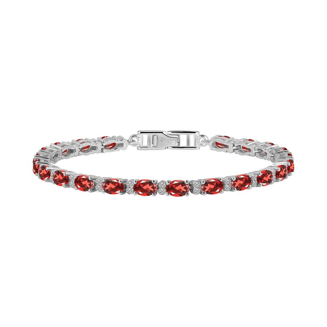 Premium Dainty Garnet Bracelet - GAR-SB-109 | Sagacia Jewelry