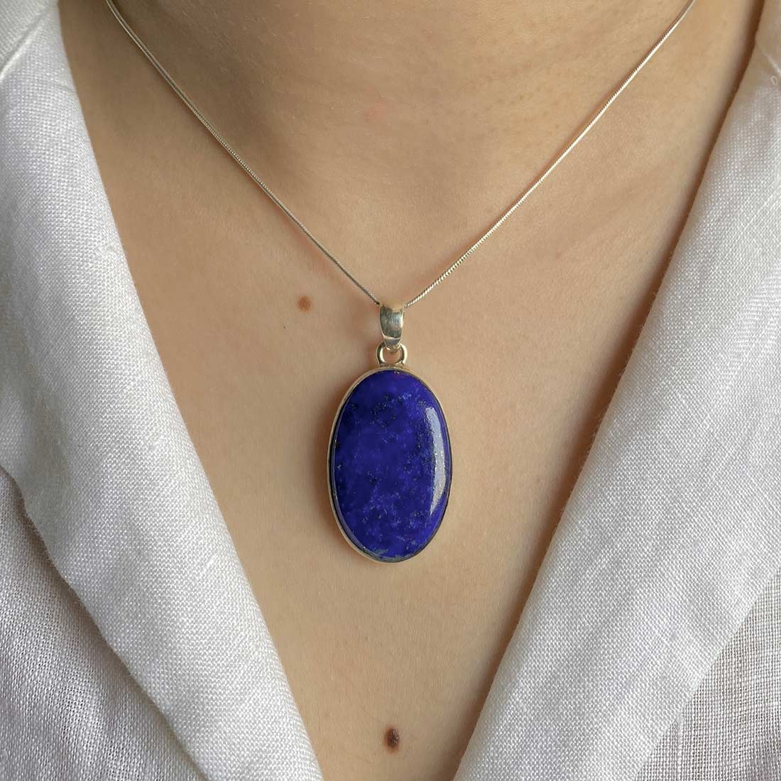 Premium Lapis Statement Pendant - Sagacia Jewelry