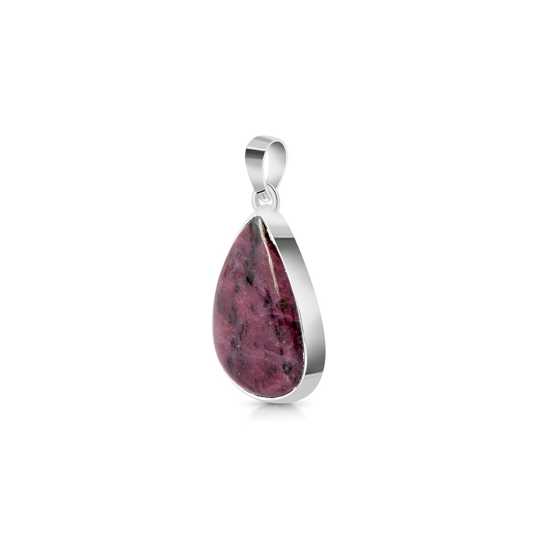 Premium Pink Ruby Zoisite Pendant - Elegant 925 Sterling Silver Jewelry