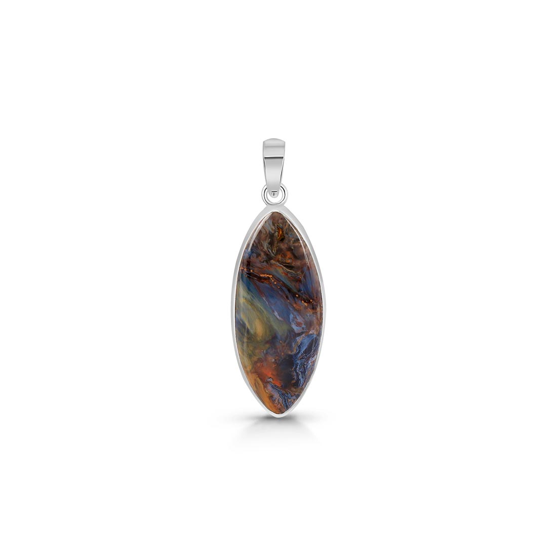 Premium Statement Pietersite Pendant - Elegant Silver Jewelry