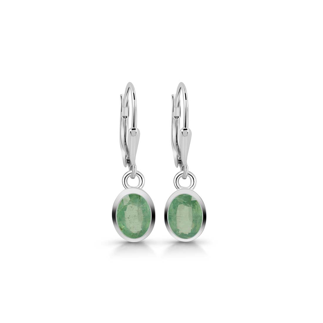 Premium Green Kyanite Leverback Earrings - Ultimate Elegance (KYN-SE-547-G)