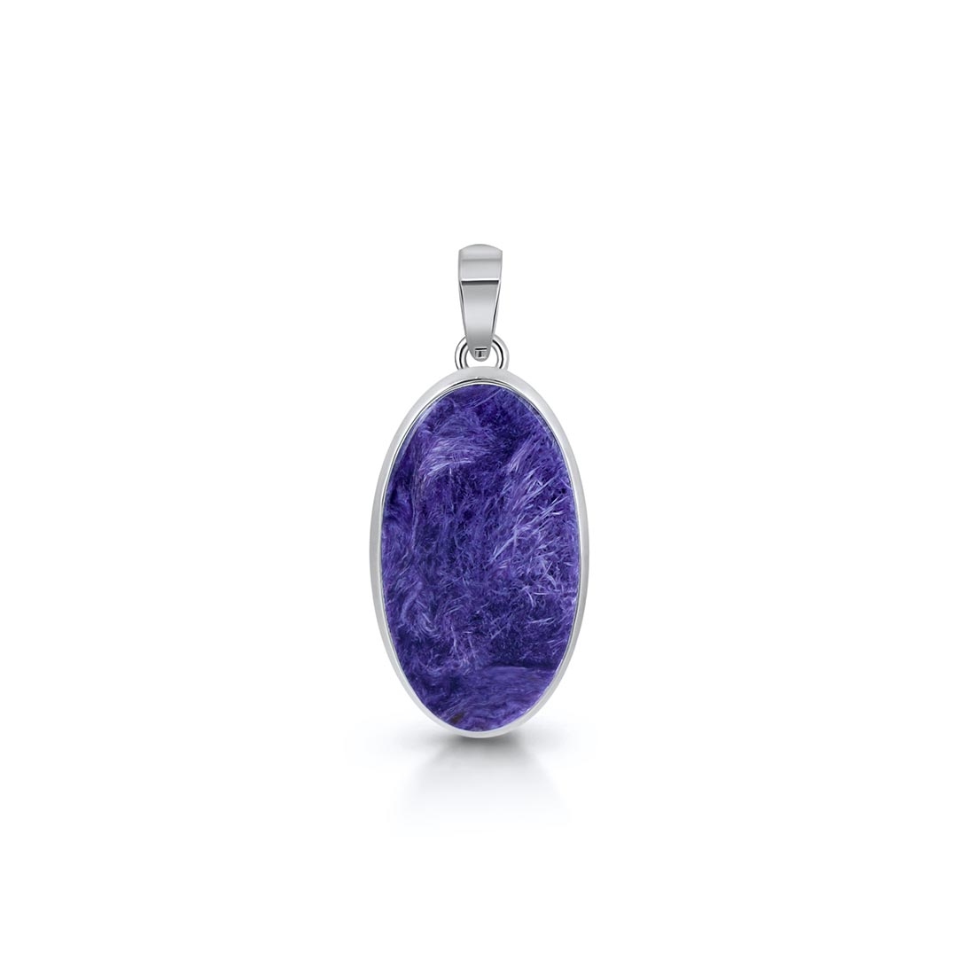 Premium Charoite Pendant - Elegant Purple Statement Jewelry