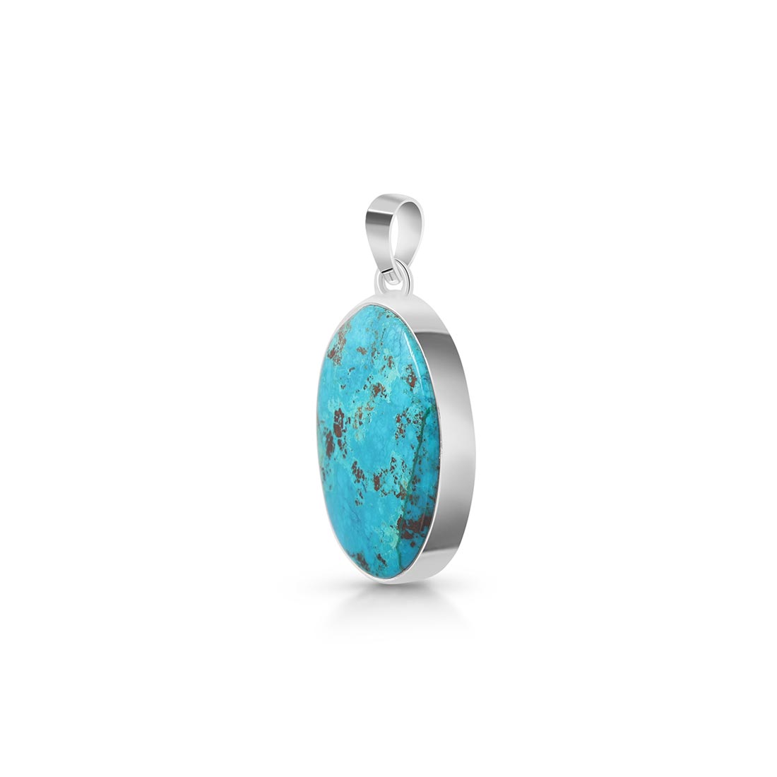 Premium Shattuckite Statement Pendant - Elegant Silver Design