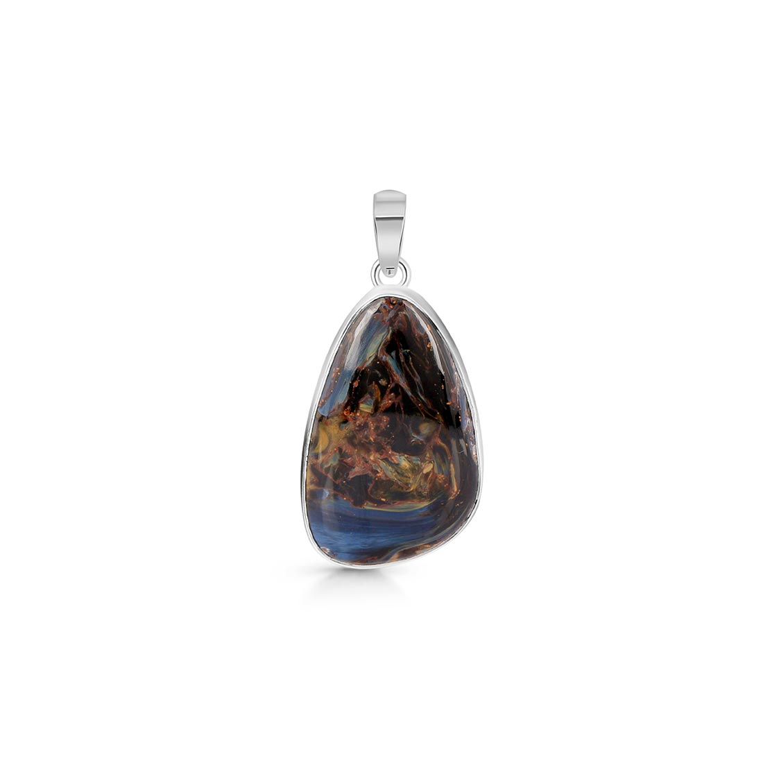 Premium Statement Pietersite Pendant - Elegant Silver Jewelry