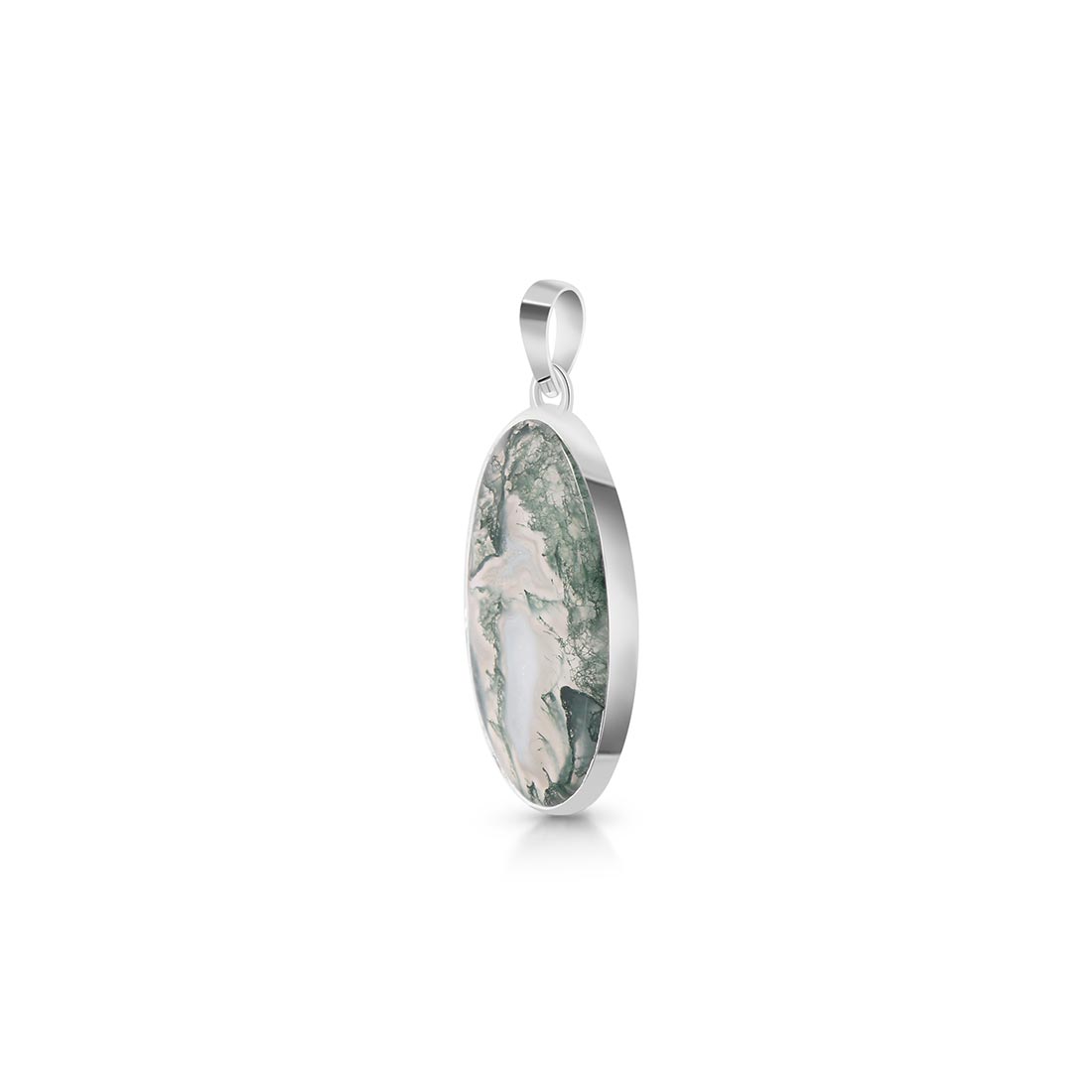 Premium Moss Agate Pendant - Ultimate Elegance (MOA-P-11)