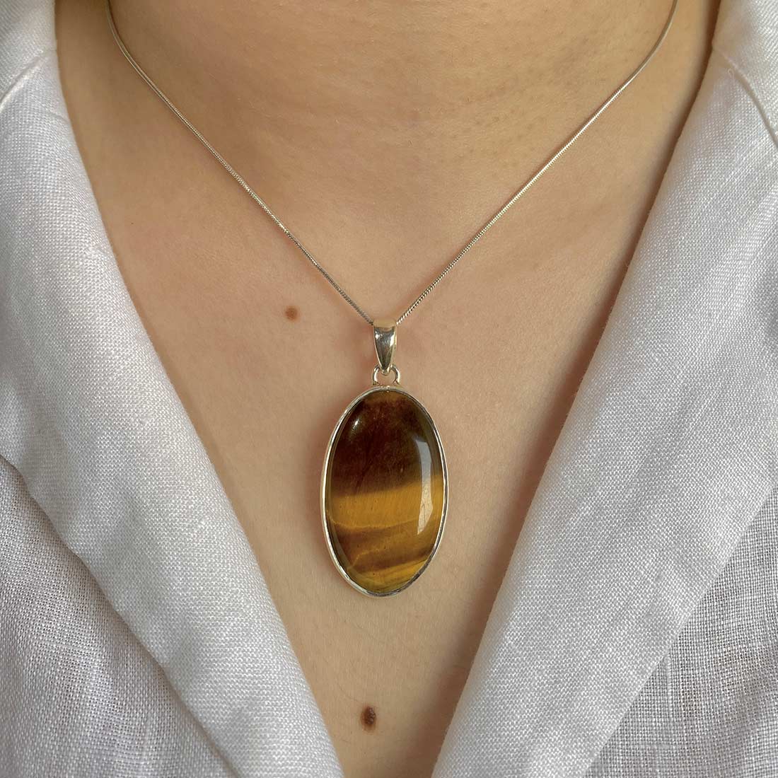 Premium Tiger Eye Pendant - Ultimate Statement Jewelry (TGE-P-14)