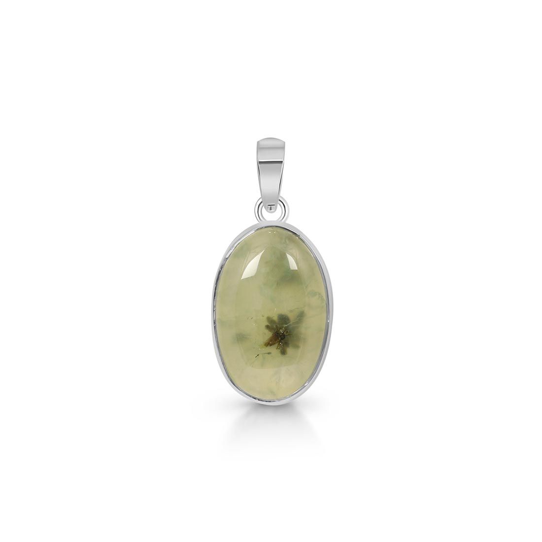 Premium Prehnite Pendant - Elegant Green Statement Jewelry