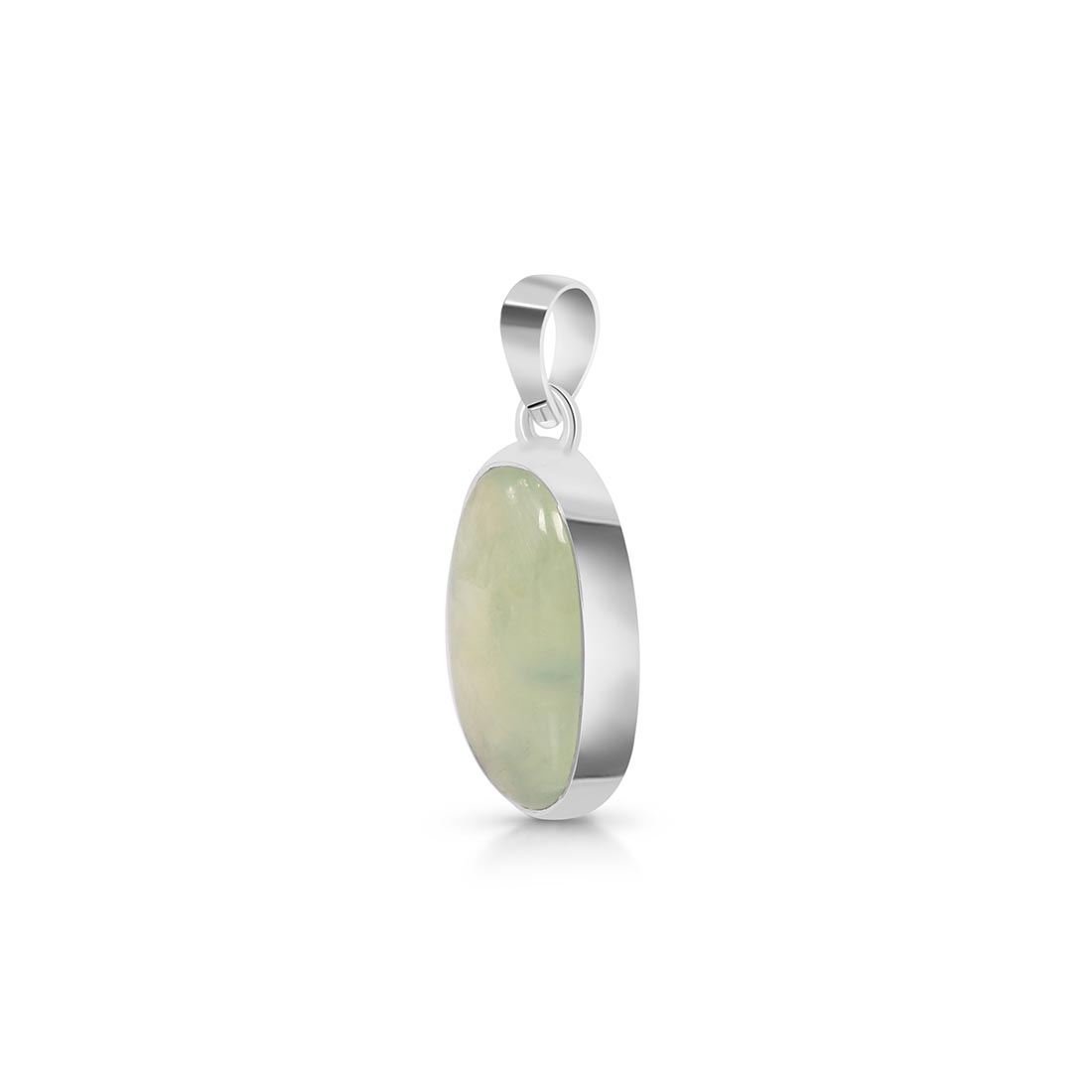 Premium Prehnite Pendant - Elegant Green Statement Jewelry