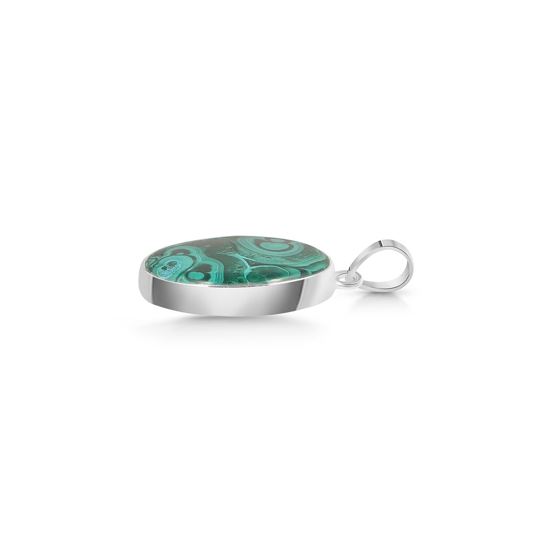 Premium Malachite Statement Pendant - Elegant Oval Design (MLC-P-17)