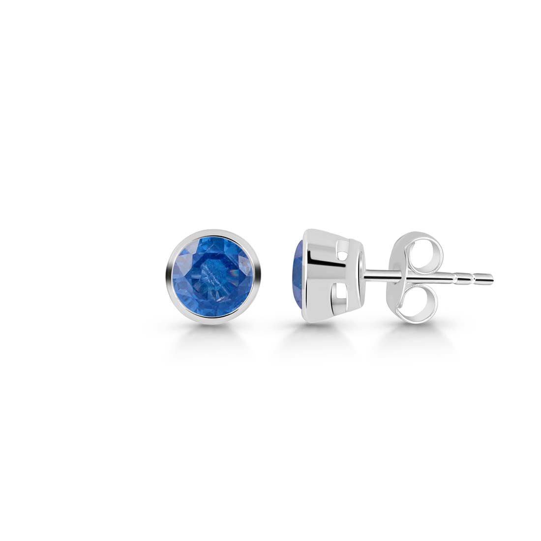 Premium Dainty Blue Kyanite Stud Earrings - KYN-SE-1425-B