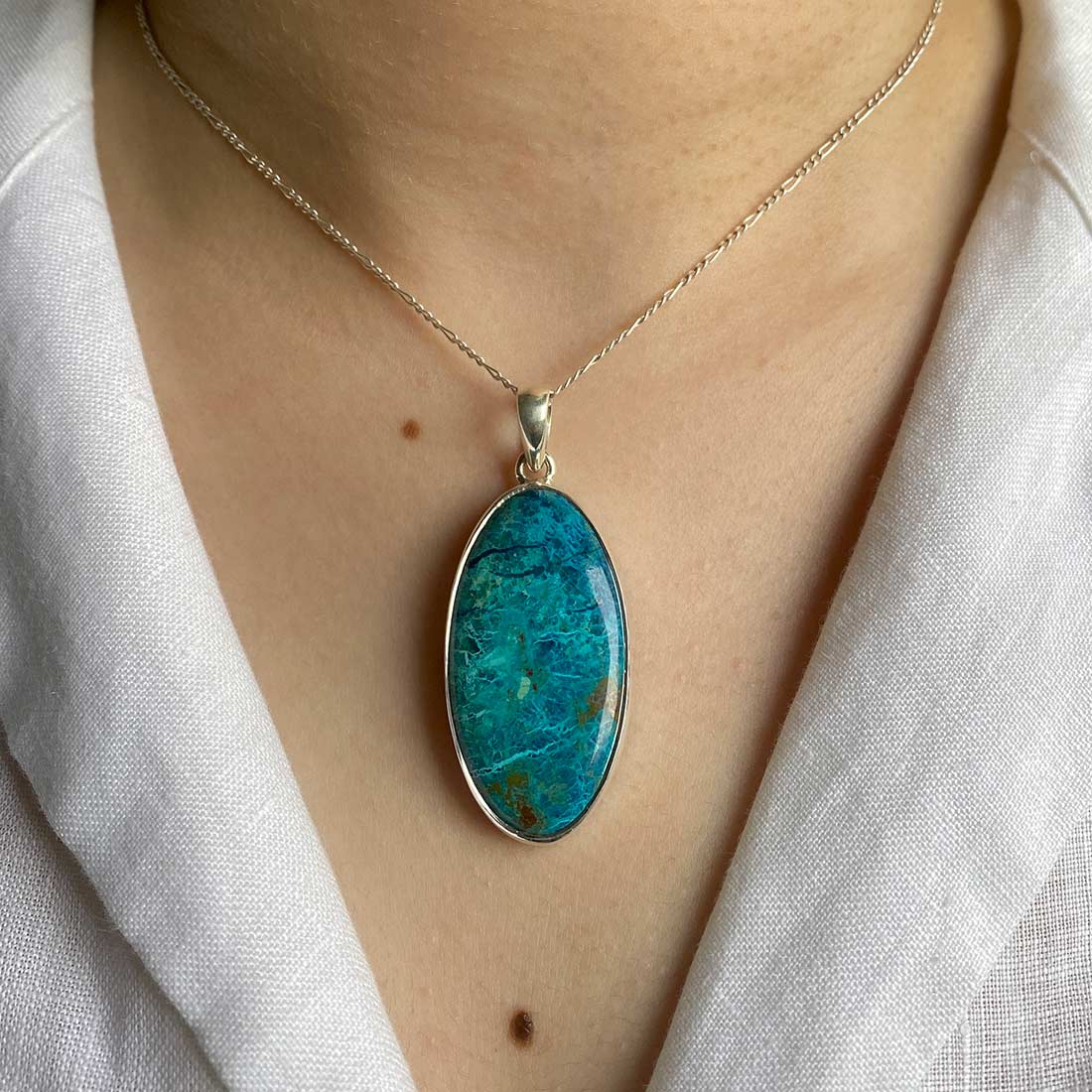 Premium Shattuckite Statement Pendant - STK-P-21