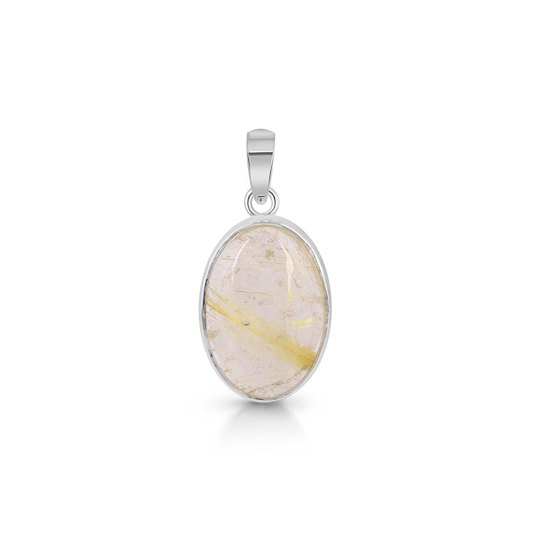 Premium Golden Rutile Statement Pendant - GDR-P-21