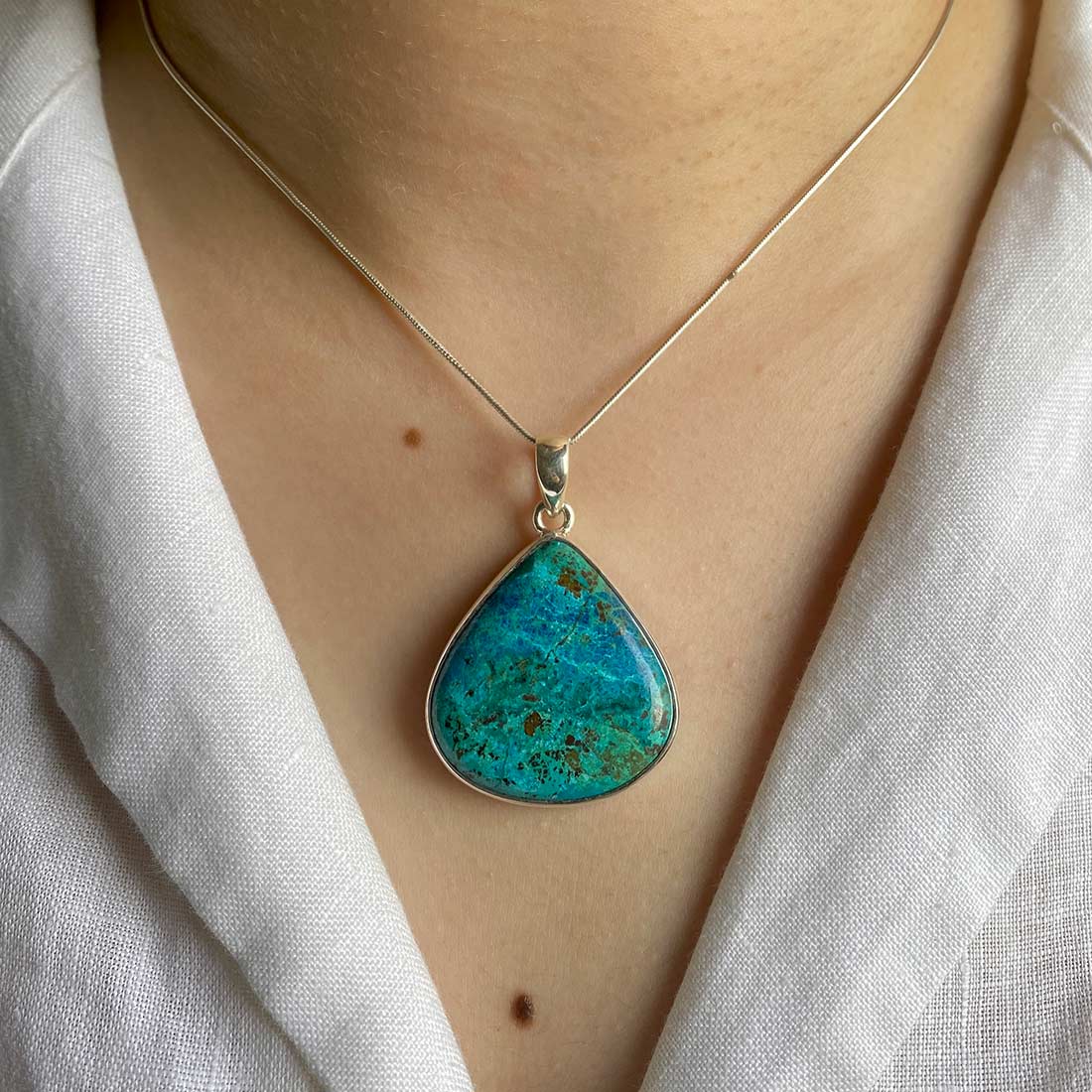 Premium Shattuckite Pendant - Ultimate Elegance (STK-P-23)