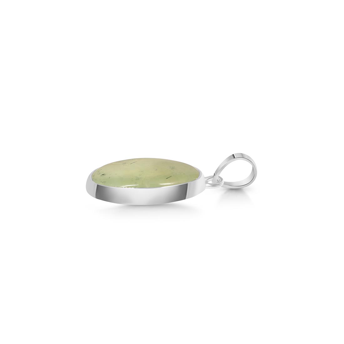 Premium Prehnite Pendant - Elegant Green Statement Piece (PRN-P-15)