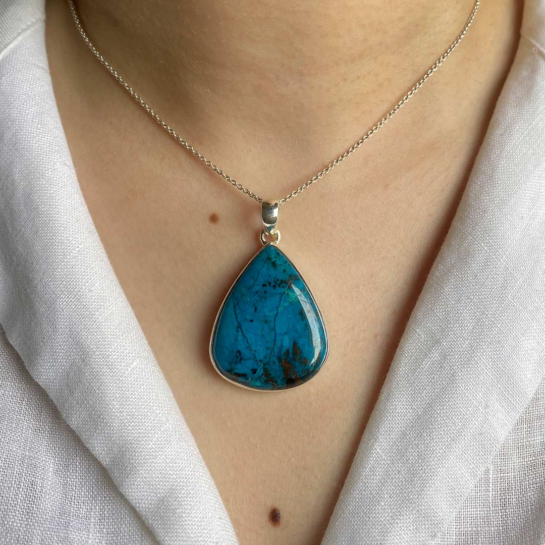 Premium Shattuckite Statement Pendant - STK-P-26