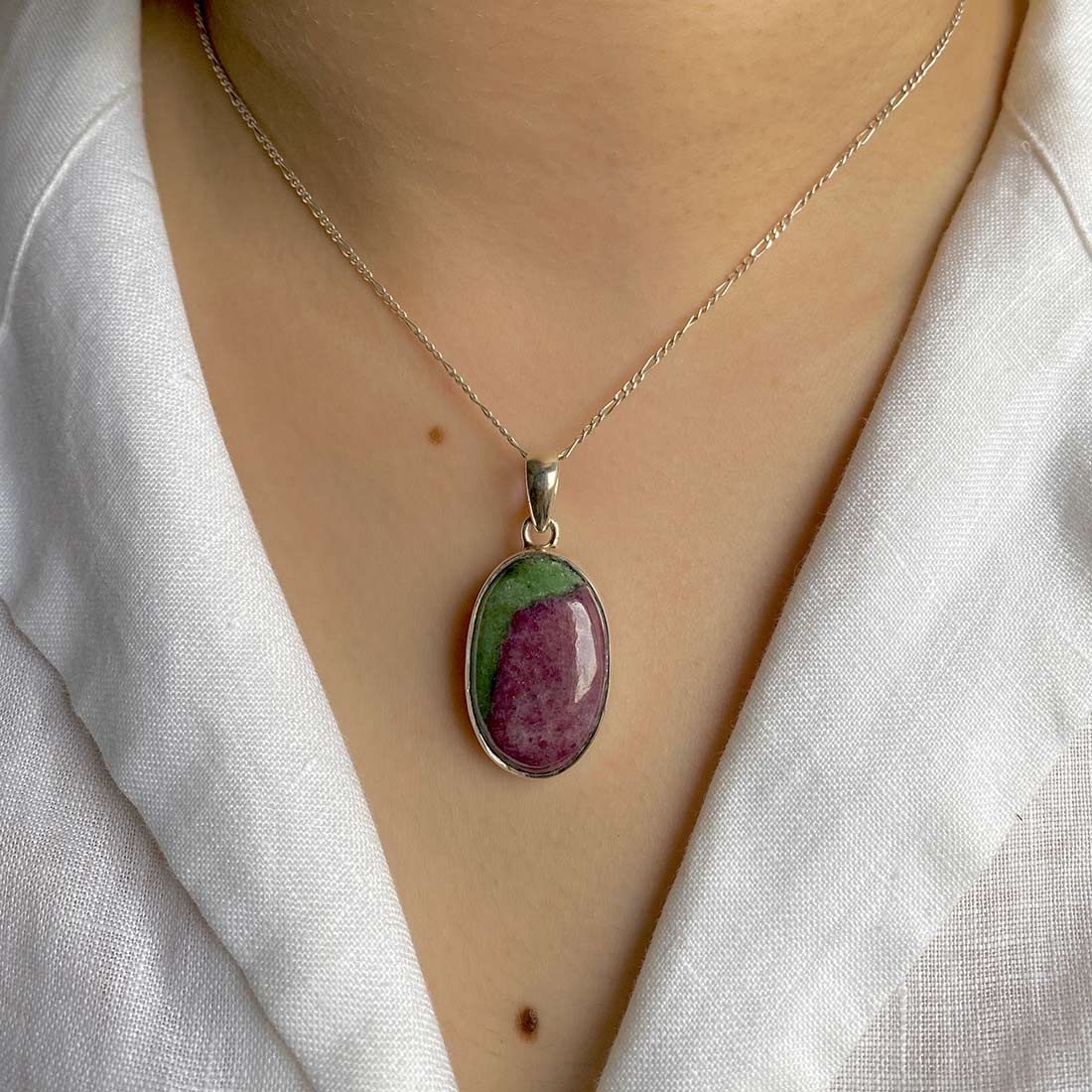 Premium Ruby Zoisite Pendant - Elegant Statement Jewelry (RZS-P-39)