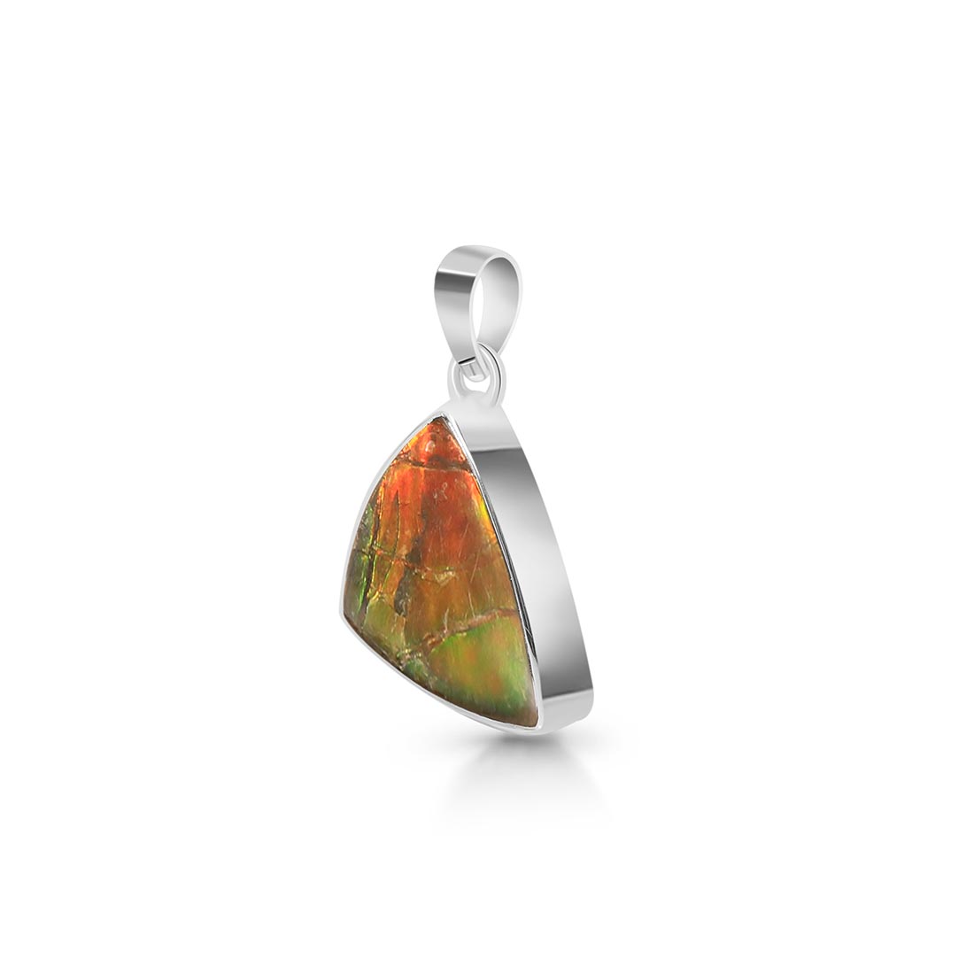 Premium Ammolite Pendant - AML-P-19 | Authentic Sterling Silver Jewelry